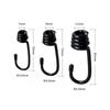 10Pcs Metal Spiral Cord Hook Heavy Duty Strong Load Capacity Black Cargo Net Hooks Universal Fastener Accessories For Atv