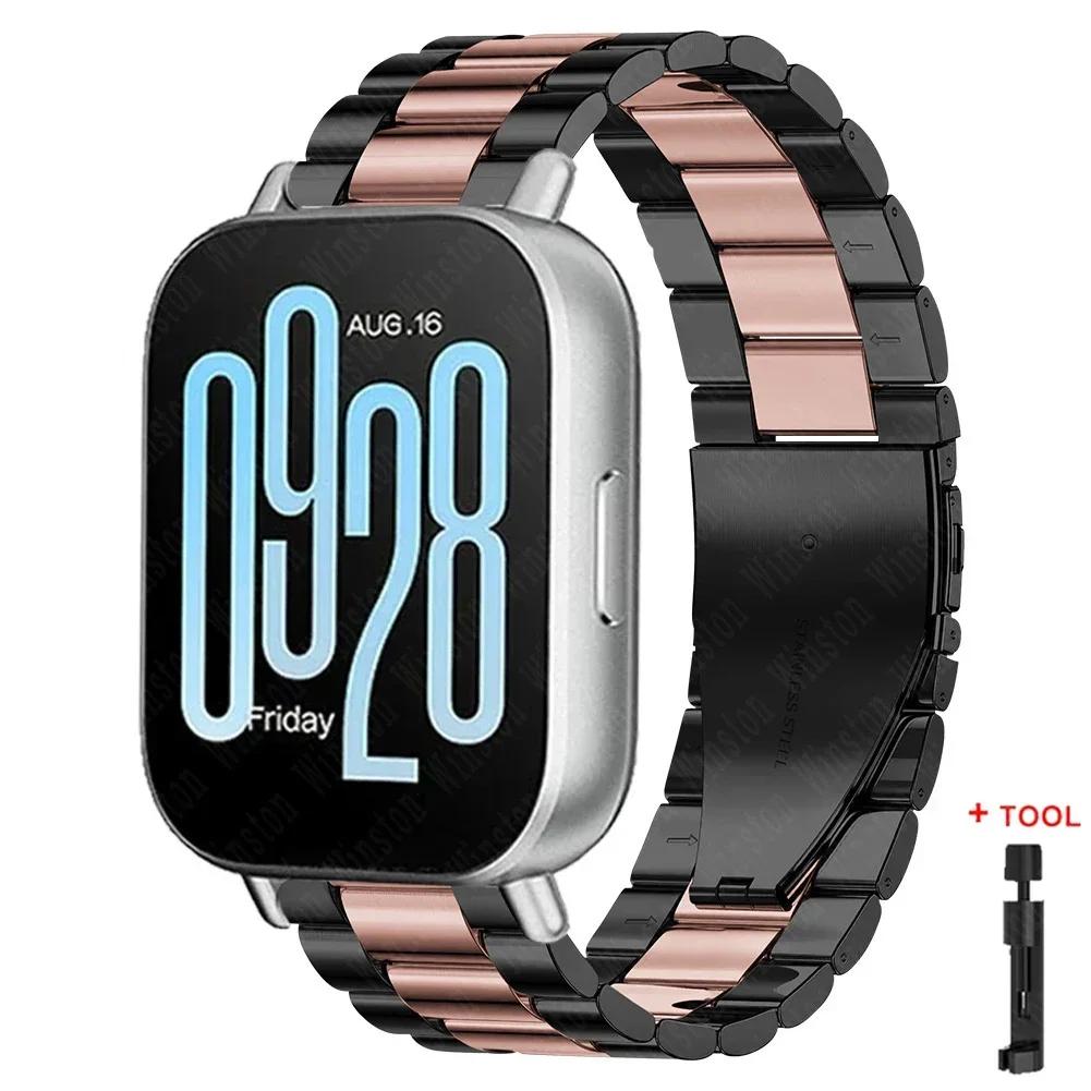 22mm Stainless Steel Strap for Redmi Watch 5 Active 5 Lite Metal Band for Xiaomi Redmi Watch 3 Active 3 Lite Bracelet Wristband