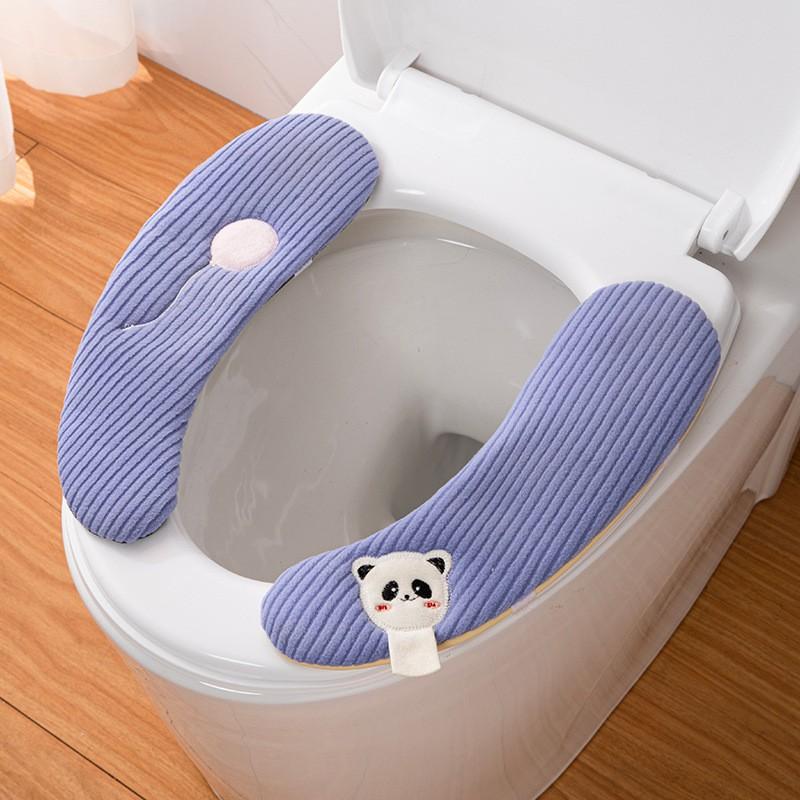 Adhesive Type Toilet Cushion Winter Toilet Cover Toilet Cushion Toilet Sticker Washable and Thickened Bathroom Accessories