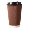 Disposable Corrugated Coffee Cups with Lids (500 Sets)