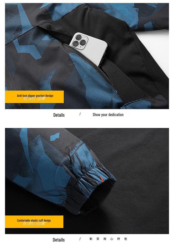 Men's Spring/Autumn Quick-Dry Hooded Windbreaker for Outdoor Sports