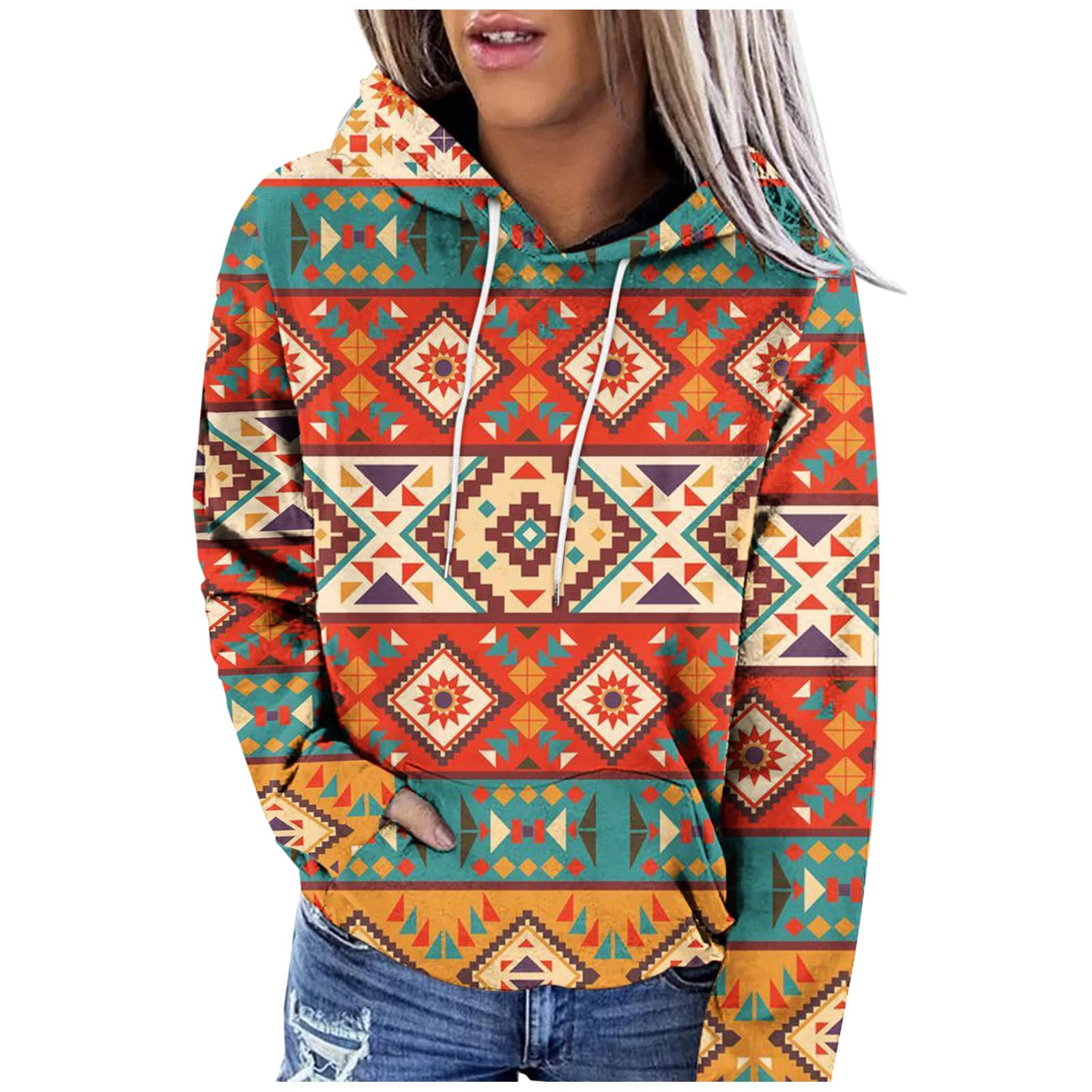 

Ацтекский западный этнический стиль толстовки 3D принт женская ретро уличная одежда свободные пуловеры толстовки с капюшоном женская одежда 2XL