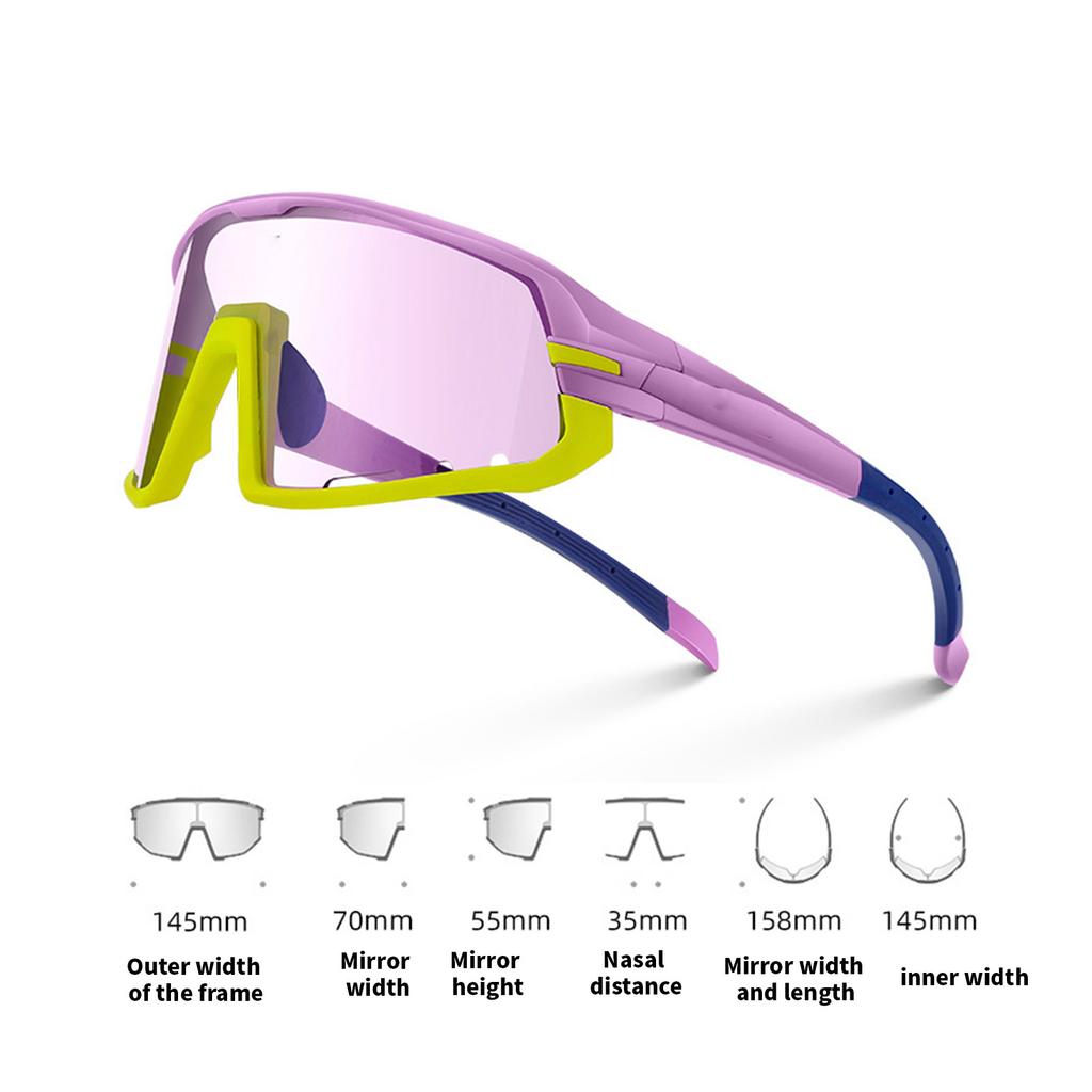 Photochromic Cycling Glasses Sunglasses Outdoor Sports Bike Glasses Bicycles Windproof Goggles for Women and Men