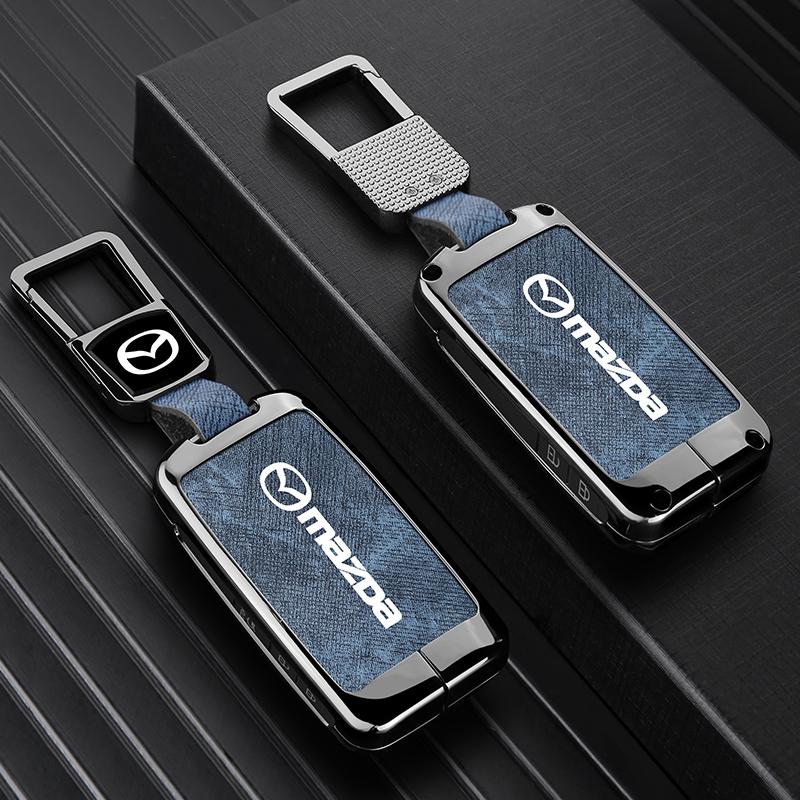 Zinc alloy Car Key Case For Mazda 3 6 cx30 MX30 cx9 x9 cx5 x5 cx8 MX5 ss30 CX-4 CX-5 CX-8 Protector Keyless Fob Accessories h9