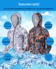 Camouflage Quick-Dry Breathable Hooded Long Sleeve Fishing Apparel with Sun Protection