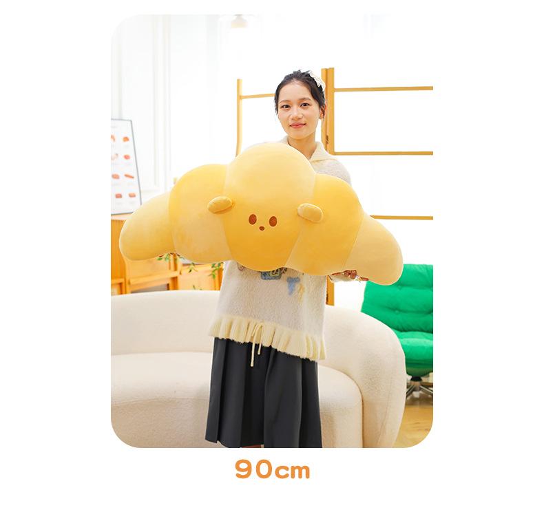 Cute Toast Bread Pillow: Soft Plush Lumbar Support