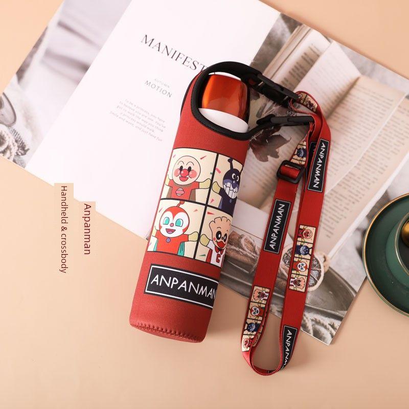 Baihui 500ml Large-Capacity Thermos Cup Cover for Adults, Portable Hand-Held Cross-Body Protective Cover, Anti-Fall
