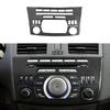 Carbon Fiber Interior AC CD Switch Frame Cover Trim Fit For Mazda 3 2010-2013