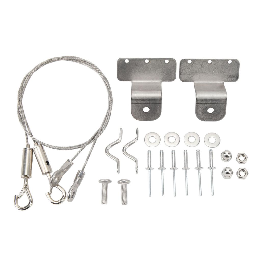 2 Pcs Hatch Latch Door Lanyard Cable Adjustable 304 Stainless Steel Wire Rope Sling Cable for RV Yac