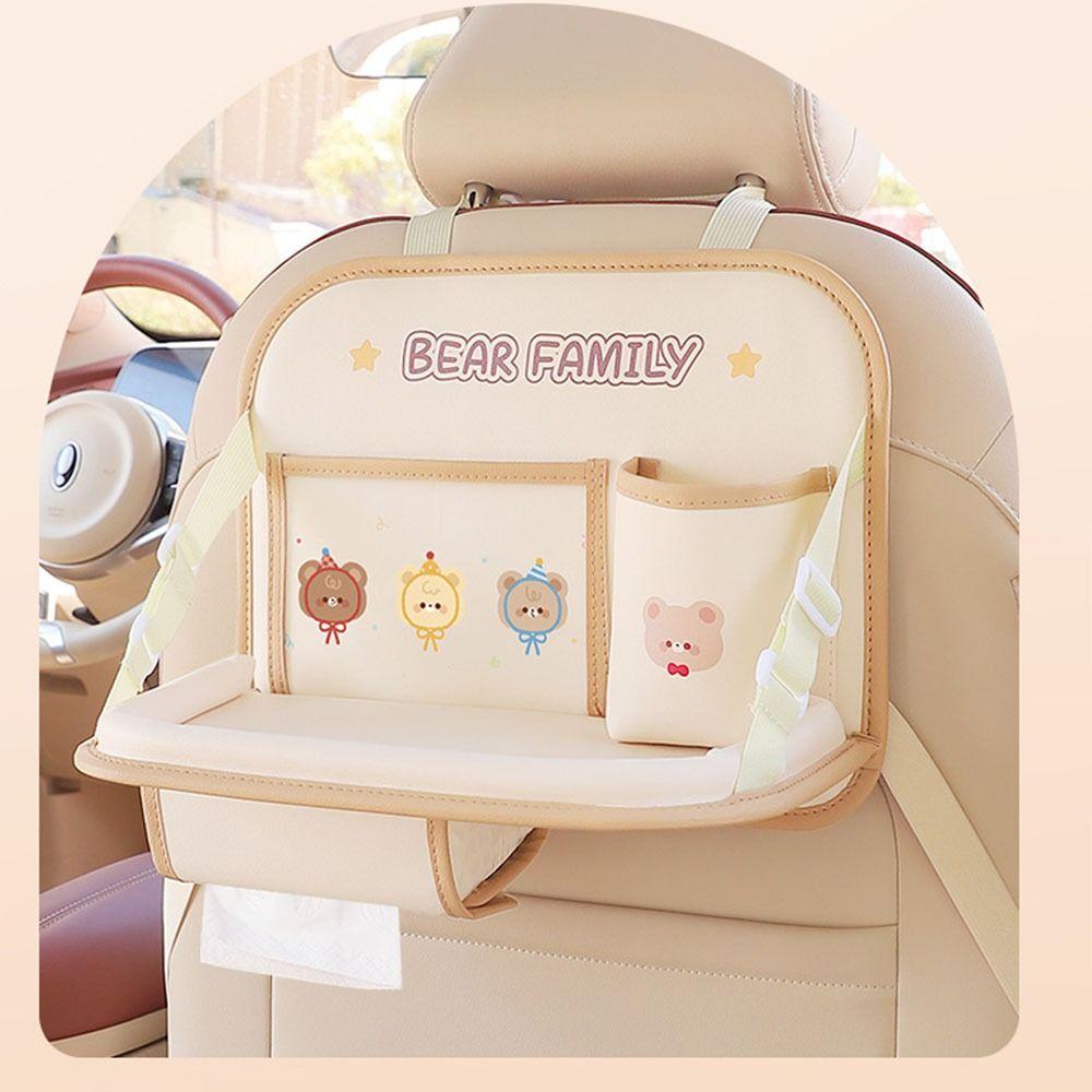 Large Capacity Foldable Car Backseat Table Food Tray Car Work Dining Table Car Organizer