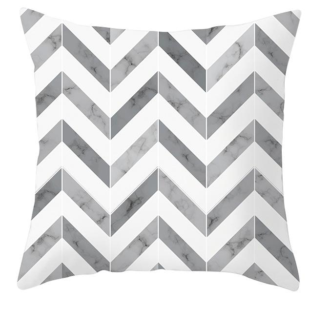New Simple Black and White Plain Pillowcase Geometric Home Cushion Cover