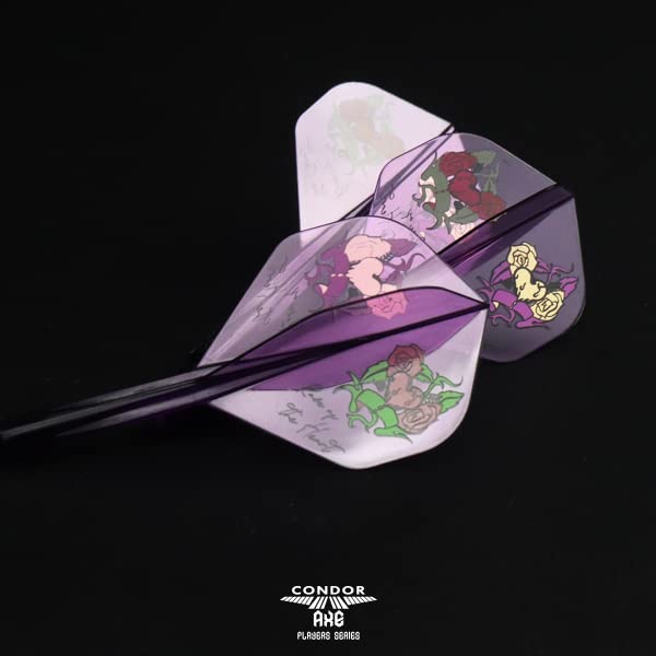TRiNiDAD CONDOR AXE Rose of the Heart Dart Standard Clear Natsumi Iwata Player Model Flights, Size, Purple, Model
