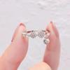 Fashionable Open Ring – Trendy Simple Japanese Korean Design with Micro-Set Full Diamonds