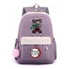 Anime Demon Slayer Printed Backpack for Teenger Student Large Capacity Waterproof Schoolbag Bookbag Women Travel Bag Gift