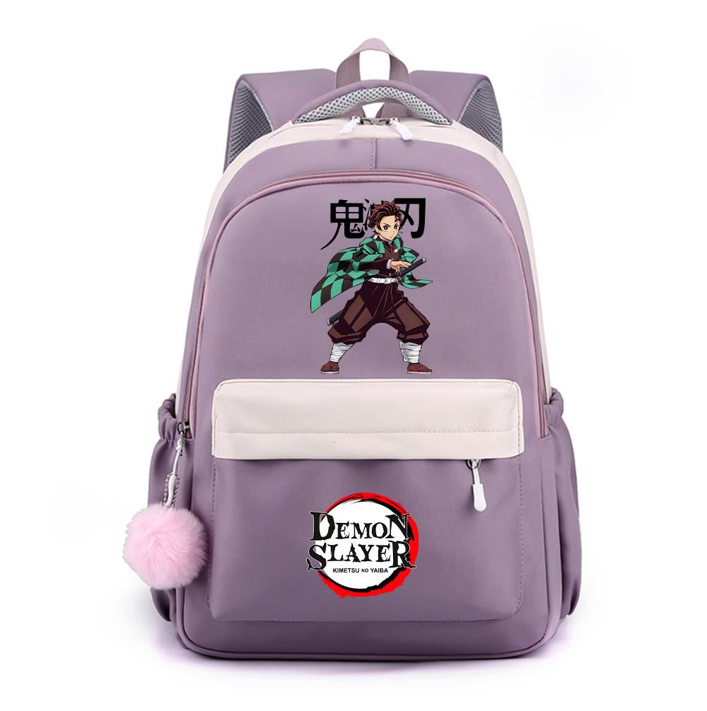 Anime Demon Slayer Printed Backpack for Teenger Student Large Capacity Waterproof Schoolbag Bookbag Women Travel Bag Gift