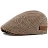HT4934 Mens Berets Women New Autumn Winter Wool Beret Hat Plaid Artist Painter Hat Adjustable Ivy Flat Cap Male Female Beret Cap