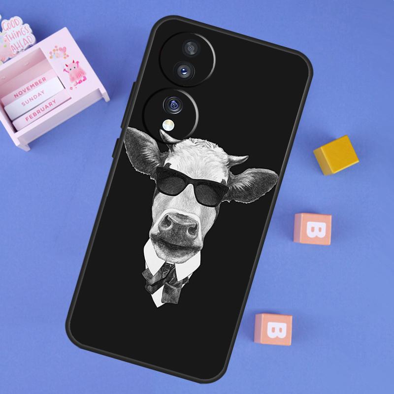 Funny Cow Face Case For Honor 200 400 Lite 50 70 90 X9a X9b X9c X9d X8b X8c Win RT Magic 7 5 6 8 Pro Cover