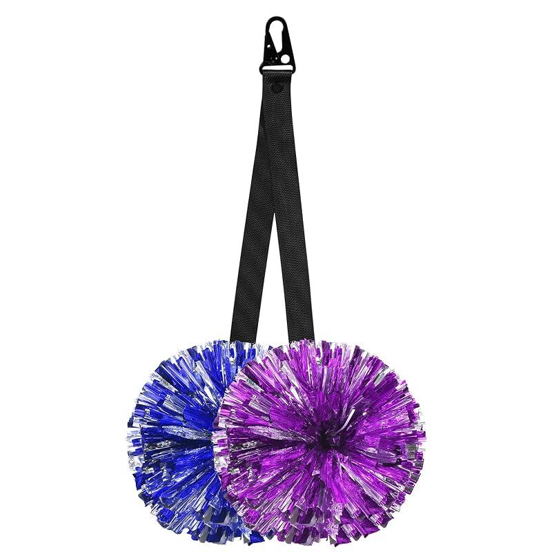 PATIKIL Backpack Cheer Pom Pom Holder, Adjustable Cheer Bow Holder, Pom Pom Strap Lanyard Storage, Cheerleading Accessory for Teen Sports, Black