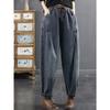 Spring Women's Embroidery Denim Pants Loose High Waist Harem Pants Female Autumn Casual Jeans Female