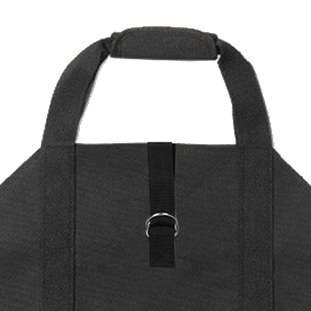 Firewood Carrier Dual Handle Full Open Side Large Capacity Strong Bearing Oxford Cloth Log Wood Storage Bag Black