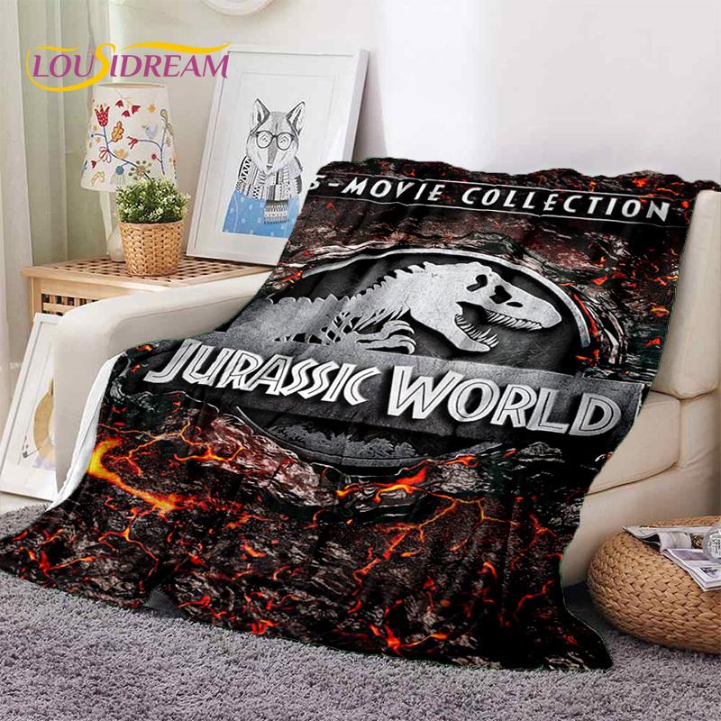 3D Cartoon Jurassic Park Dinosaurier Dino Weiche Flanelldecken, Überwurf Decke Bequeme Decke für Picknick Betten Zuhause Schlafzimmer Kinder
