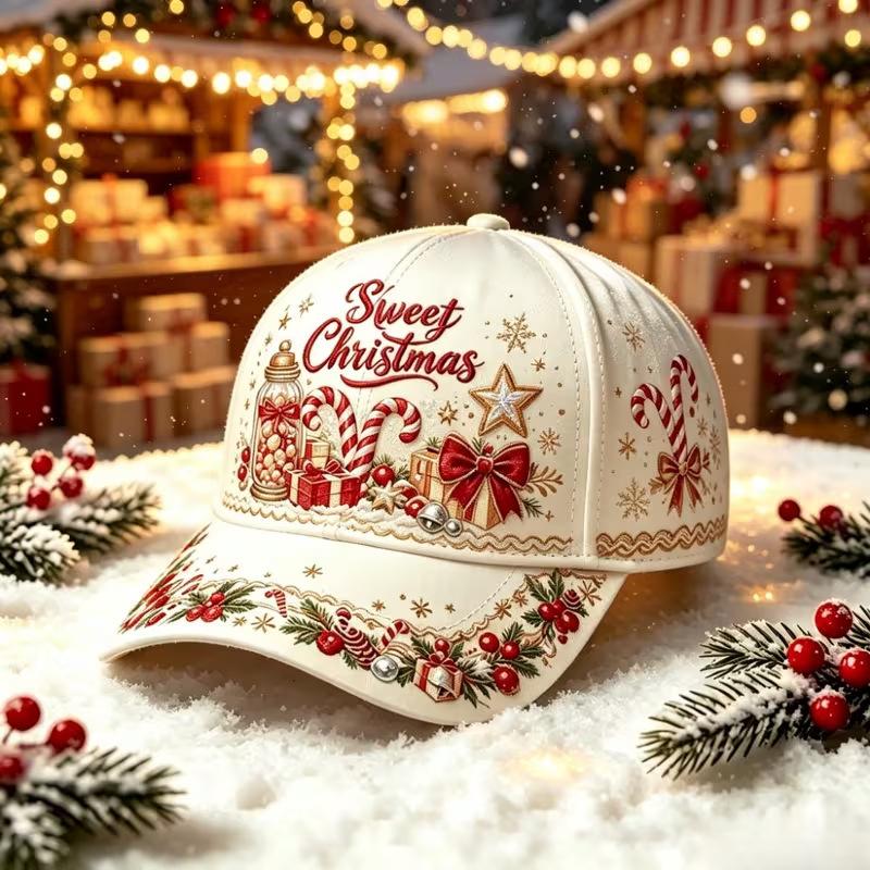 Exclusive for Red Christmas Hats, Santa Hats, Adults, Children, Digital Printing Casual Design
