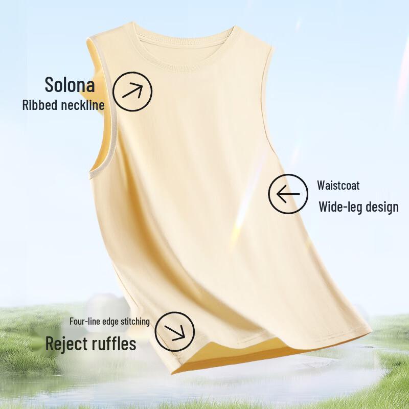 TonLion Men's 100% Cotton Casual Sleeveless T-Shirt