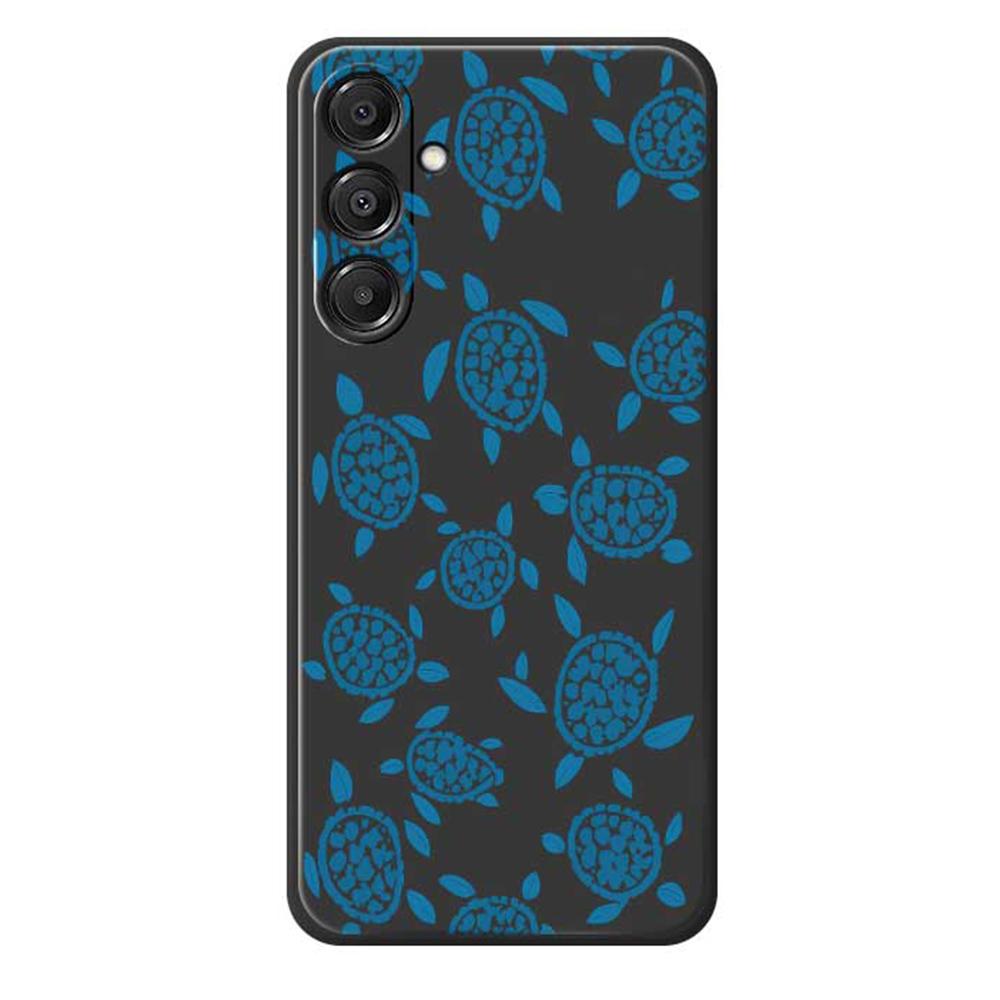 For Samsung Galaxy A16 5G/4G Case Blue Turtle Pattern Printing Straight Edge TPU Phone Back Cover