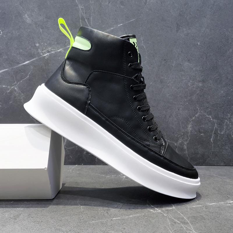 Men's White High-Top Casual Trendy Shoes