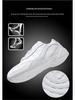 Yingrui Women's White Leather Aerobic Cheerleading Shoes, Soft Sole Training and Competition Footwear