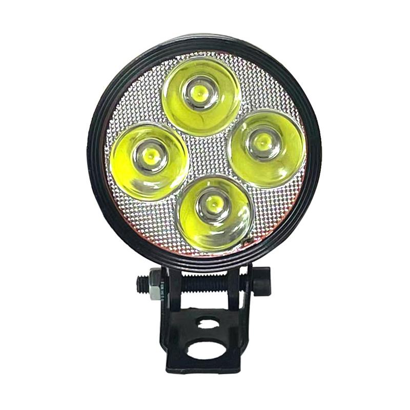 Motorcycle Led Headlight Spotlight Flash 12V Hi-Lo Fog Lamp Auxiliary Additional Light For Motorbike Offroad Atv Suv Truck
