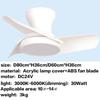 24" 32" DC Motor Small Ceiling Fan Lamp Electric Ceiling Fan With Light Bedroom  LED Tricolor Dimming Lighting Fan
