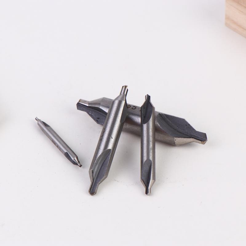 1 Set 1/1.5/2/2.5/3/4/5 Center Drill Bits Set,60-Degree Angle Center Drill Bits Kit Countersink Tools For Lathe Metalworking