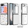 Luxury Butterfly Print Case For Samsung Z Flip 8 7 6 5 Luxury Leather Skin Hard Folding Phone Cover For Galaxy Z Flip8 Flip7 Flip6