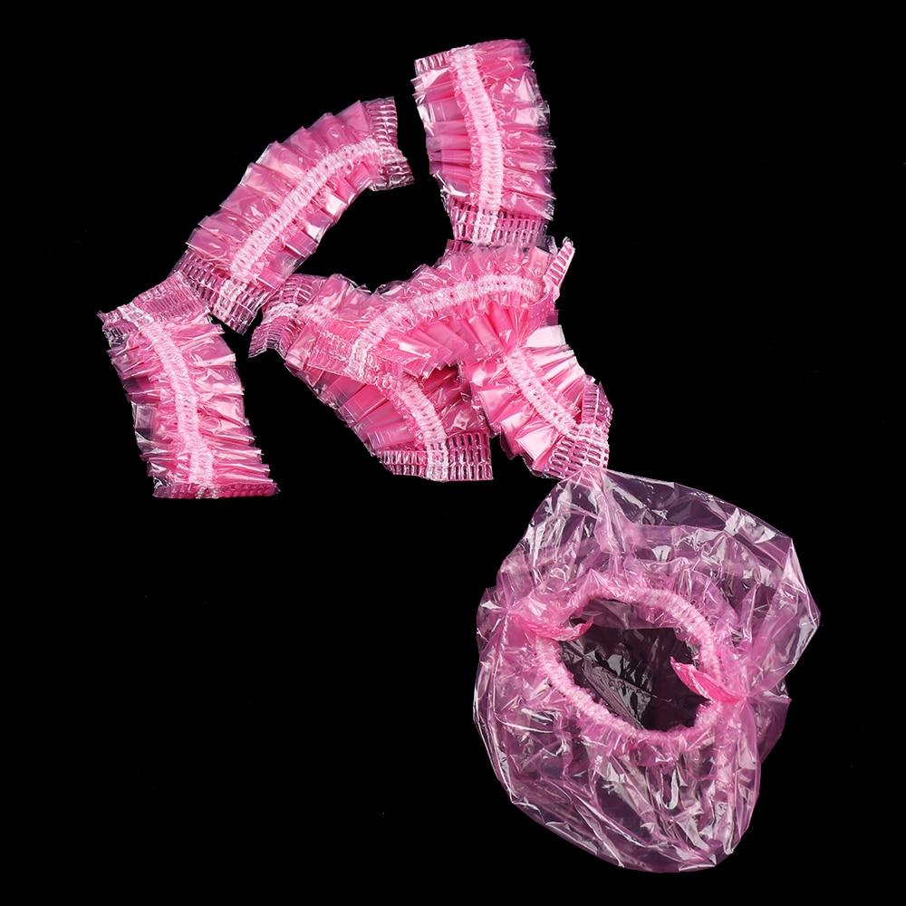 50pcs Disposable Waterproof Transparent Ear Cover Bath Shower Salon Ear Protector Household Hair Dyeing Earmuffs