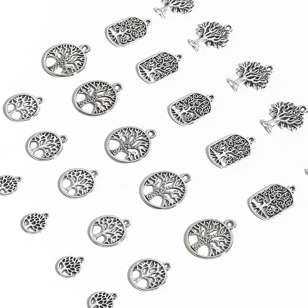 Alloy Hollow Tree Shape Accessories For Jewelry Component Making DIY Necklace Bracelet Charm Decoration