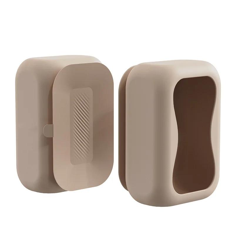 Creative Round Corner Tissue Box Coffee Table Desk Decoration Minimalism Silica Gel Tissue Box Bedside Table Paper Towel Case