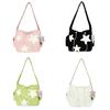 Convenient Corduroy Star Crossbody Bag with Pendant Perfect for Daily Outings