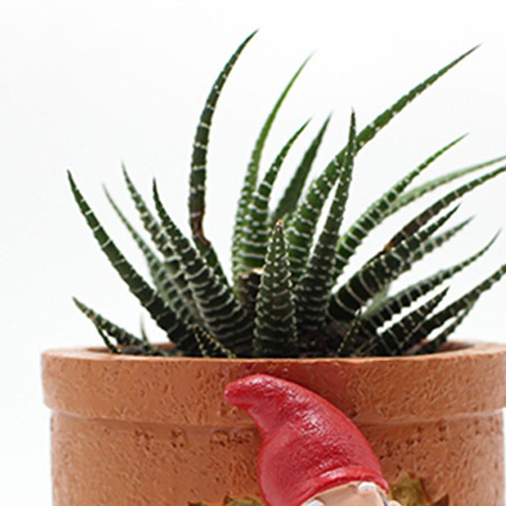 Innovative Resin Dwarf Flower Pot Ornament Patio Garden Elf Succulent Pot Planter Decoration