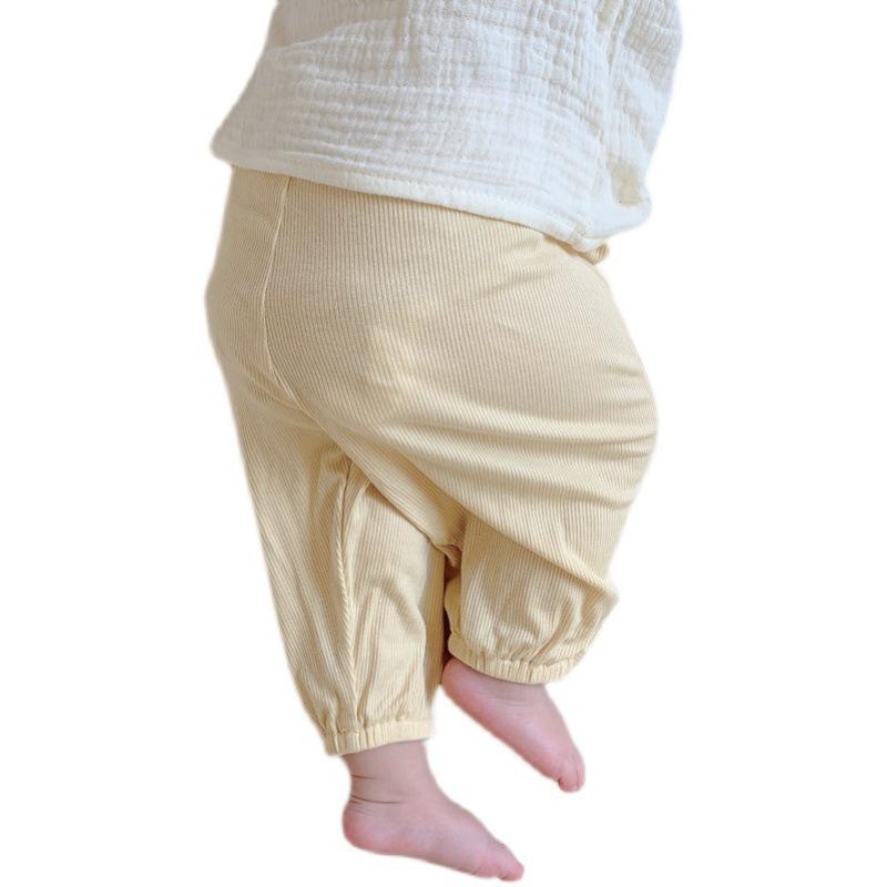 Letní kojenecké modální kalhoty: Tenké, vzdušné ležérní kalhoty pro chlapce a dívky (0-2 roky)