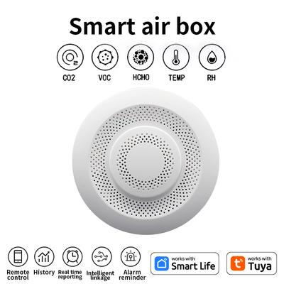 Smart Tuya Zigbee WIFI Airbox CO2 Formaldehyde VOC Detector Temperature Humidity Sensor App Control Smart Home Scene Linkage