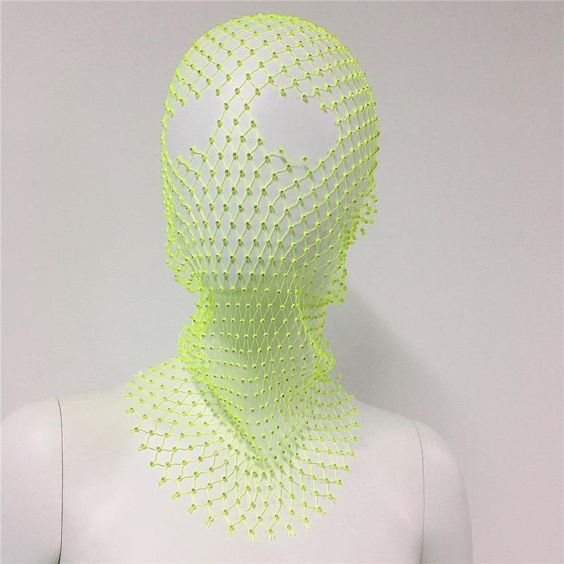 Meier Accessorize with a rhinestone elastic mesh headband - holiday carnival sparkling diamond face mask