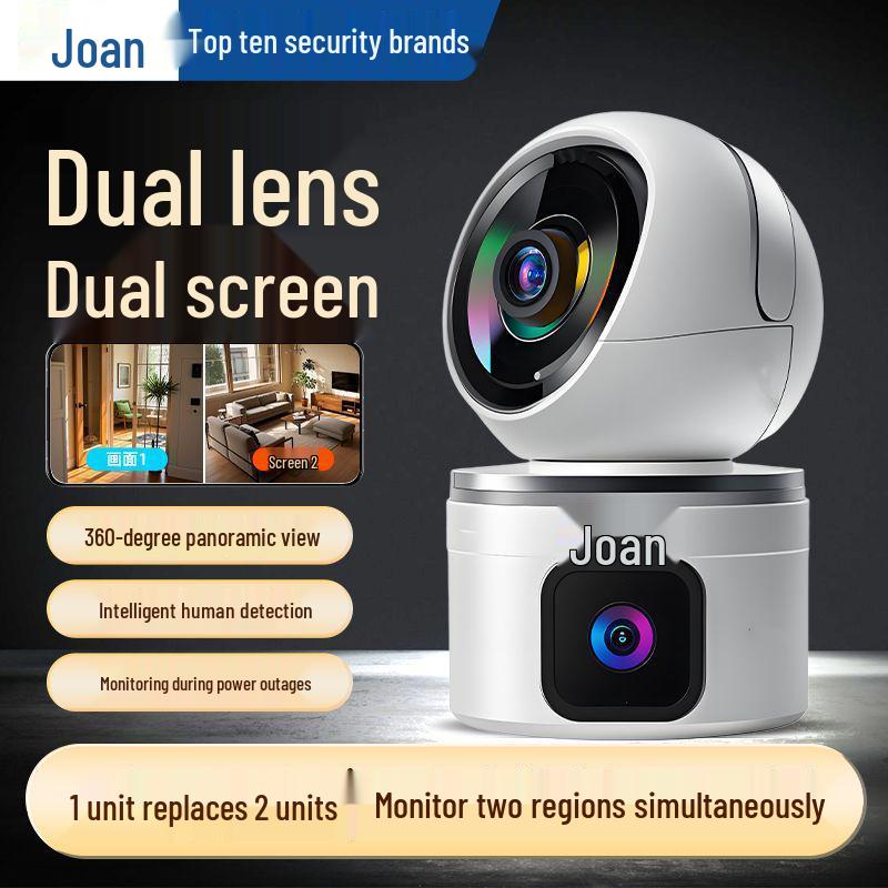 Joan 360° HD Dual-Screen WiFi Camera with Remote Phone and Voice Control for Home Monitoring