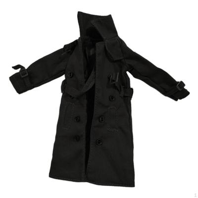 1/ Figure Trench Coat 6 Inch Male Female Clothes Miniature Clothing Dressing Up Movable Doll