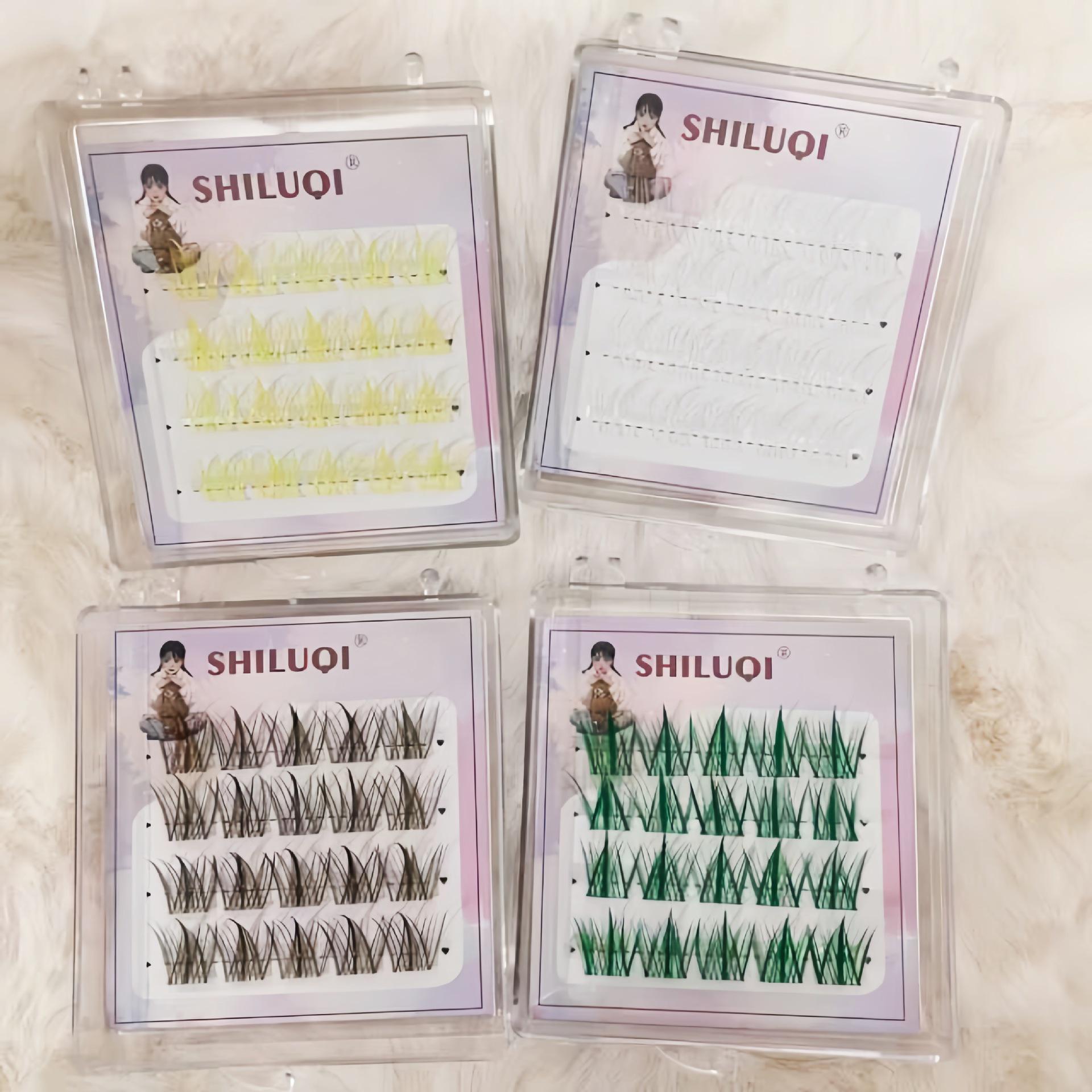 

SHILUQI Green-Brown-Yellow Cosplay Manga Christmas Stage Makeup False Eyelashes