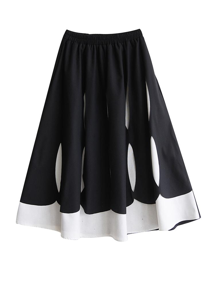 Xitao Patchwork Elastic Waist Female Skirt GYX1550