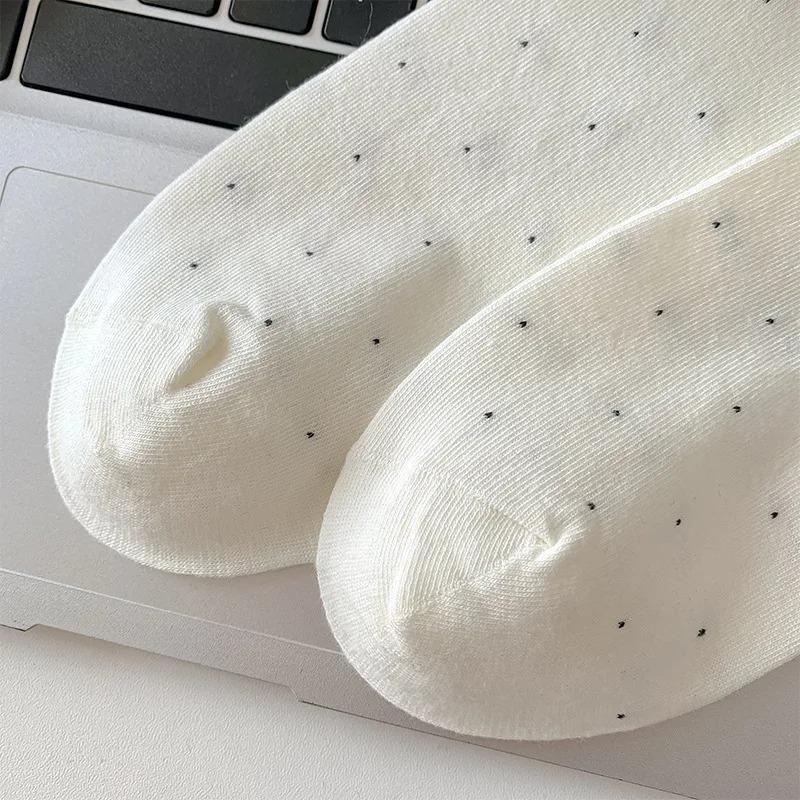Frühling Sommer Dünne Damen Kurze Socken Polka Dots Niedliche Cartoon Wursthund Stickerei Bootssocken Reine Baumwolle Kurz Trendige Socken