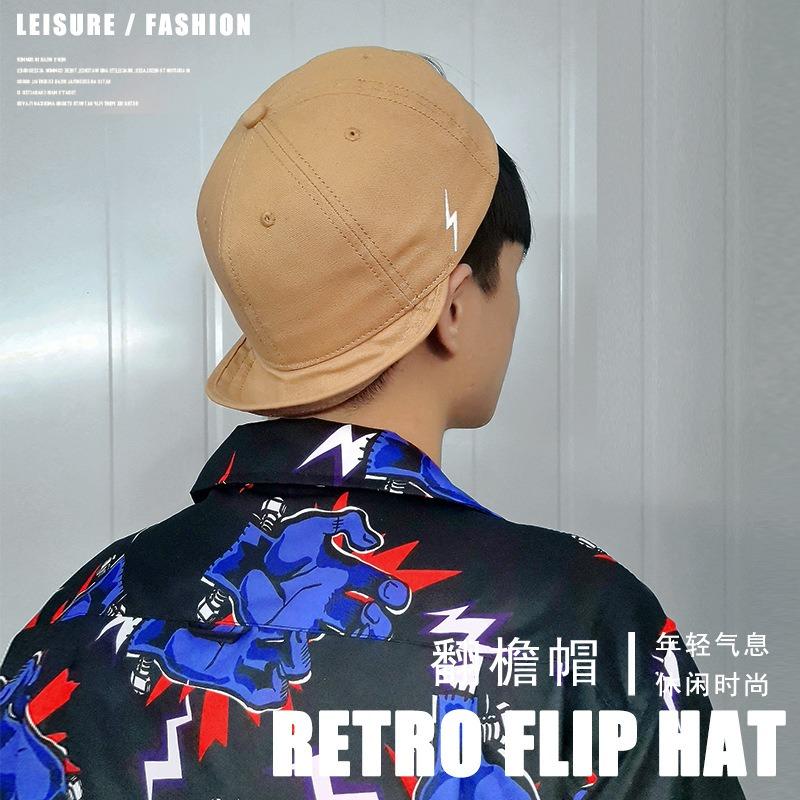 Big head circumference dome soft hat canvas hat autumn short brim baseball cap large men's and women's retro wide brim tongue hat