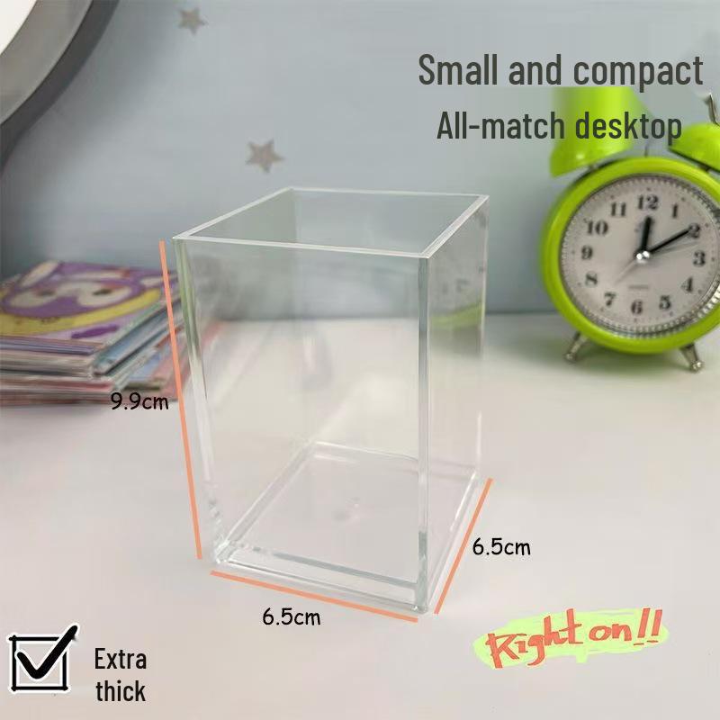 Large Capacity Acrylic Pen Holder for Kids Desks – Transparent Stationery Organizer