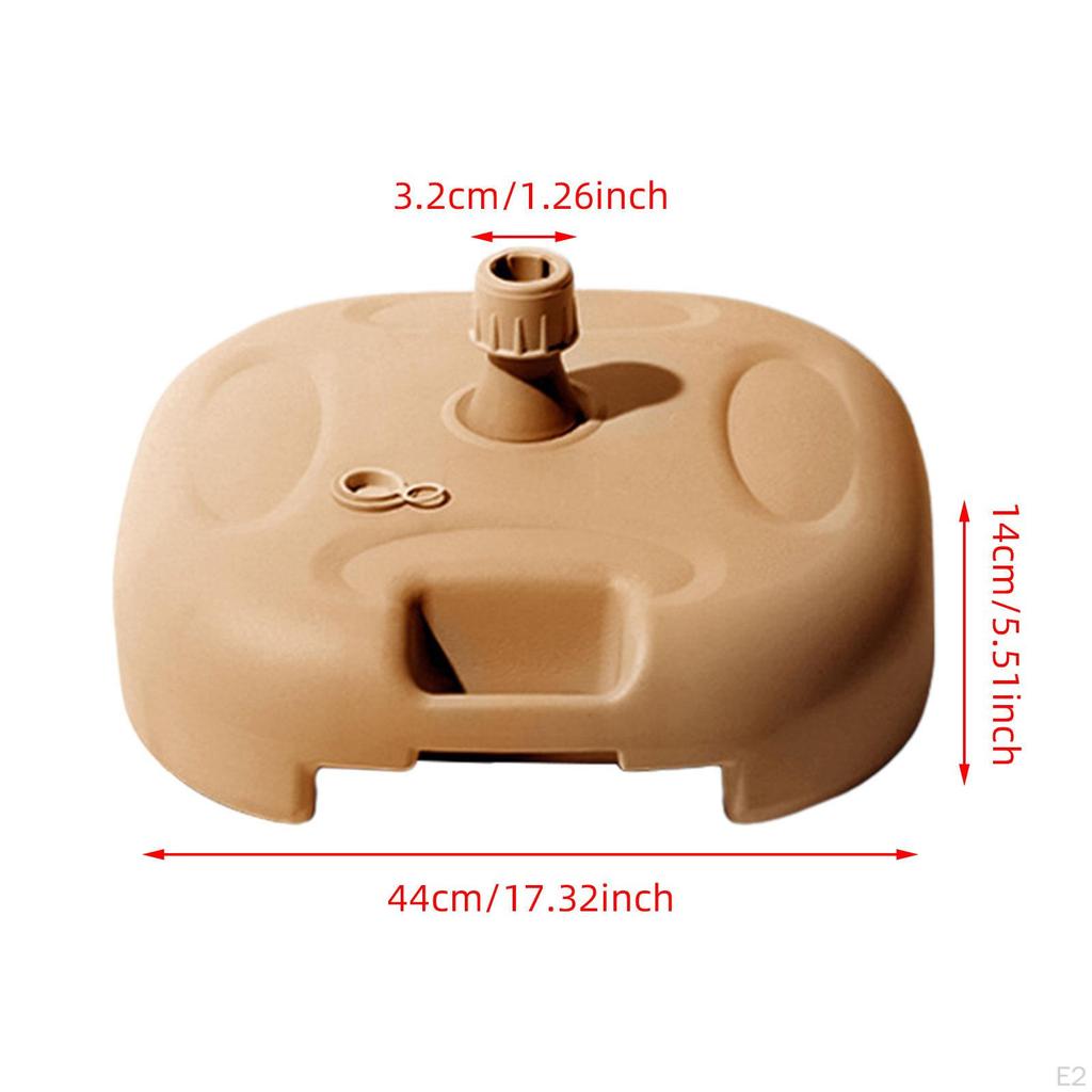 Terrassenschirmständer Wasser-/Sandbefüllt Schwerlast Quadratisches Gewicht Sonnenschirm für Poolbereich